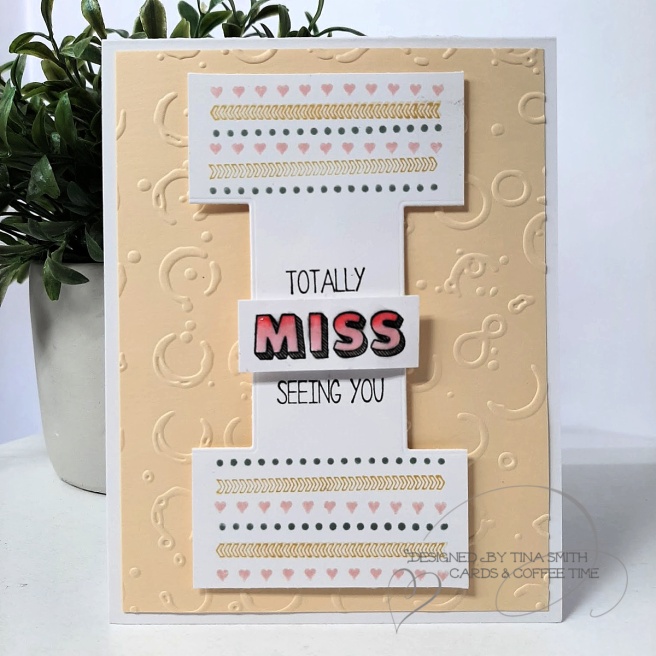 Miss you card tutorial by Tina Smith with the Spellbinders Fun Stampers Journey Stamp of the Month club kit for March 2020  #Spellbinders #SpellbindersClubKits #FSJourney #Cardmaking