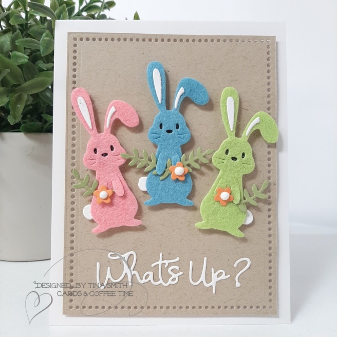 Easter Spring Card tutorial by Tina Smith with the Spellbinders Small Die of the Month Club Kit for March 2020 #Spellbinders #SpellbindersClubKits #NeverStopMaking #CardsandCoffeeTime