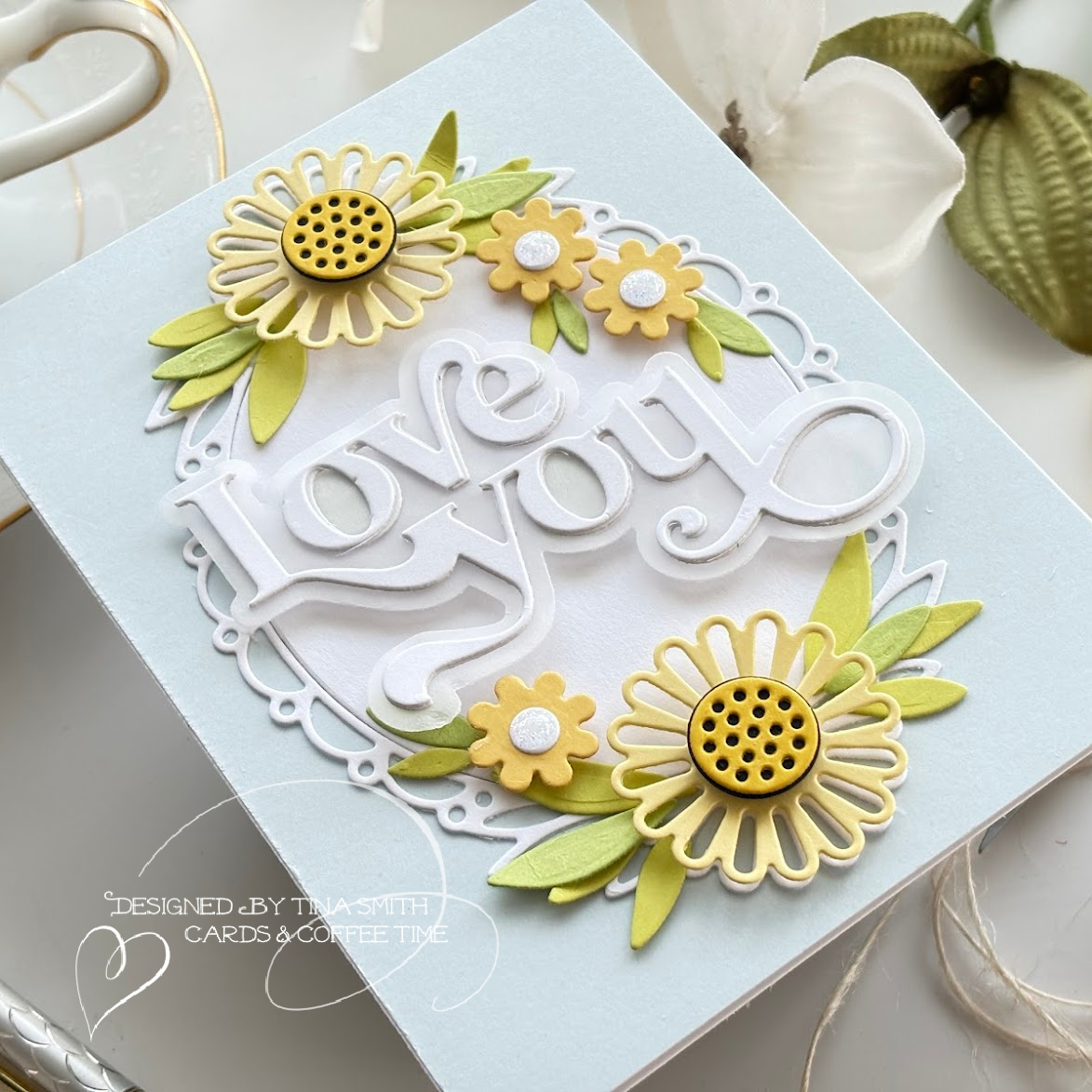 An Everyday Love You Card with the Daisy Oval Frame Die Set from the Simon Says Stamp Celebrate Release!